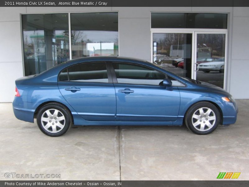 Atomic Blue Metallic / Gray 2011 Honda Civic LX Sedan