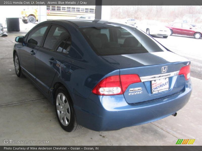 Atomic Blue Metallic / Gray 2011 Honda Civic LX Sedan