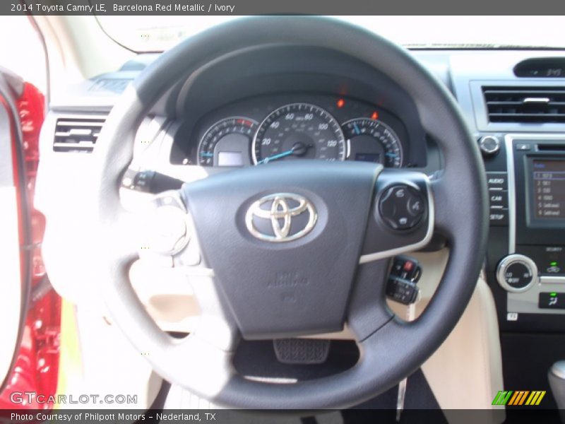 Barcelona Red Metallic / Ivory 2014 Toyota Camry LE