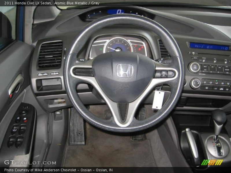 Atomic Blue Metallic / Gray 2011 Honda Civic LX Sedan
