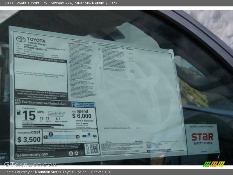 Silver Sky Metallic / Black 2014 Toyota Tundra SR5 Crewmax 4x4