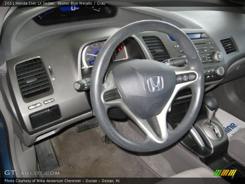 Atomic Blue Metallic / Gray 2011 Honda Civic LX Sedan