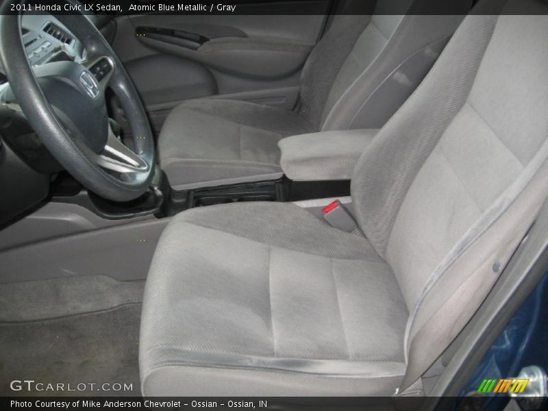Atomic Blue Metallic / Gray 2011 Honda Civic LX Sedan