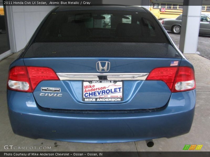 Atomic Blue Metallic / Gray 2011 Honda Civic LX Sedan