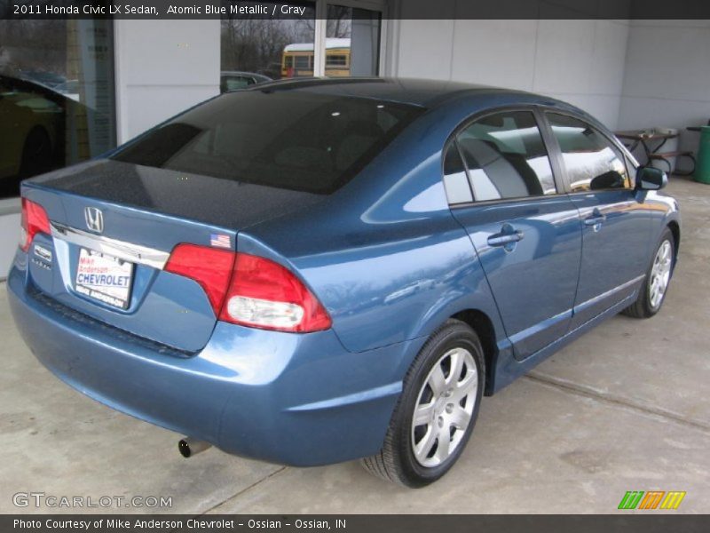 Atomic Blue Metallic / Gray 2011 Honda Civic LX Sedan