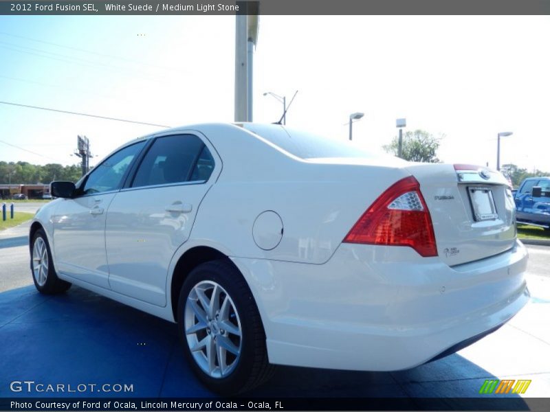 White Suede / Medium Light Stone 2012 Ford Fusion SEL