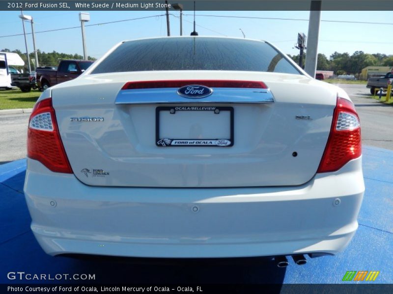 White Suede / Medium Light Stone 2012 Ford Fusion SEL