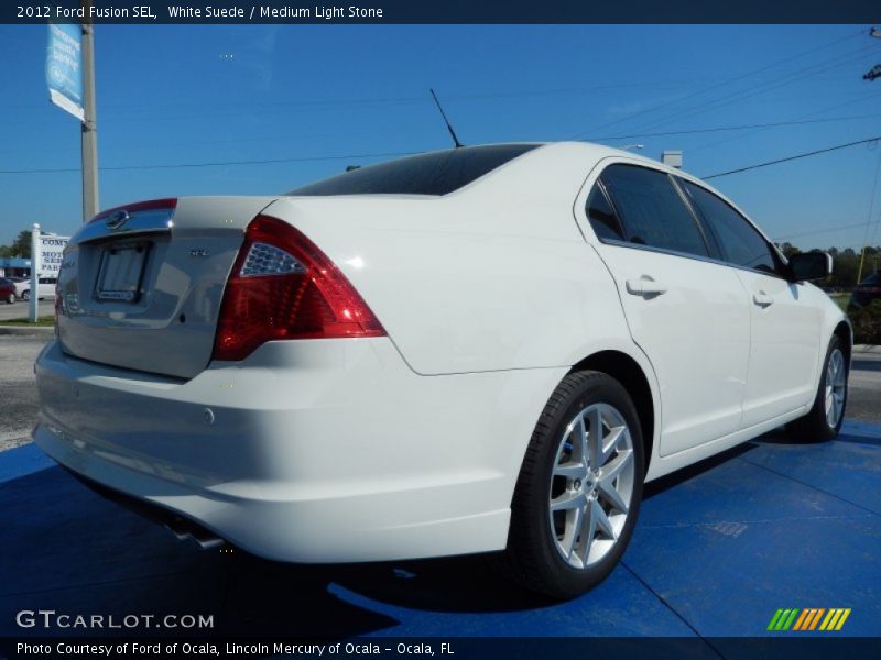 White Suede / Medium Light Stone 2012 Ford Fusion SEL