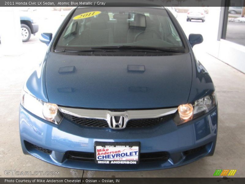 Atomic Blue Metallic / Gray 2011 Honda Civic LX Sedan