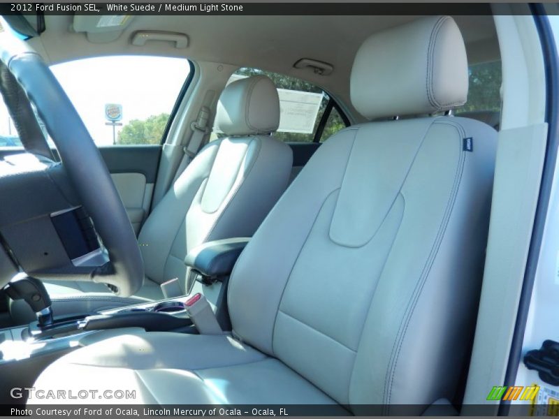 White Suede / Medium Light Stone 2012 Ford Fusion SEL