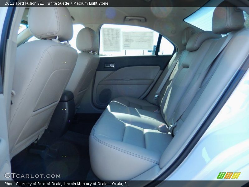 White Suede / Medium Light Stone 2012 Ford Fusion SEL