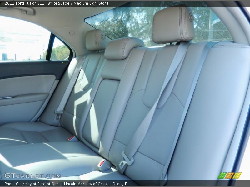White Suede / Medium Light Stone 2012 Ford Fusion SEL