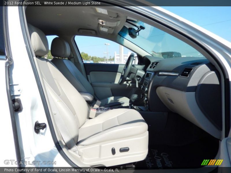 White Suede / Medium Light Stone 2012 Ford Fusion SEL