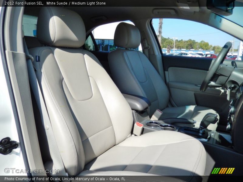 White Suede / Medium Light Stone 2012 Ford Fusion SEL