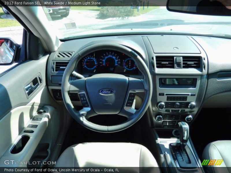 White Suede / Medium Light Stone 2012 Ford Fusion SEL