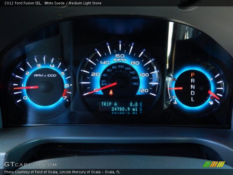 White Suede / Medium Light Stone 2012 Ford Fusion SEL