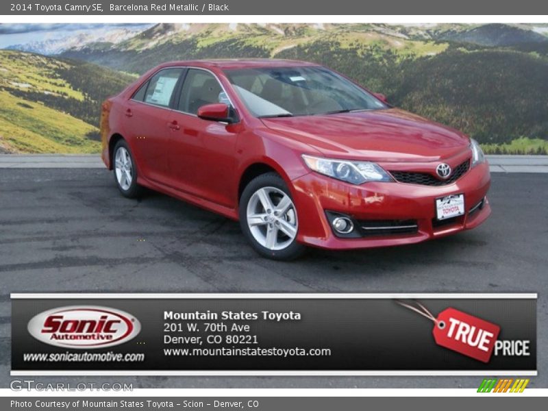 Barcelona Red Metallic / Black 2014 Toyota Camry SE