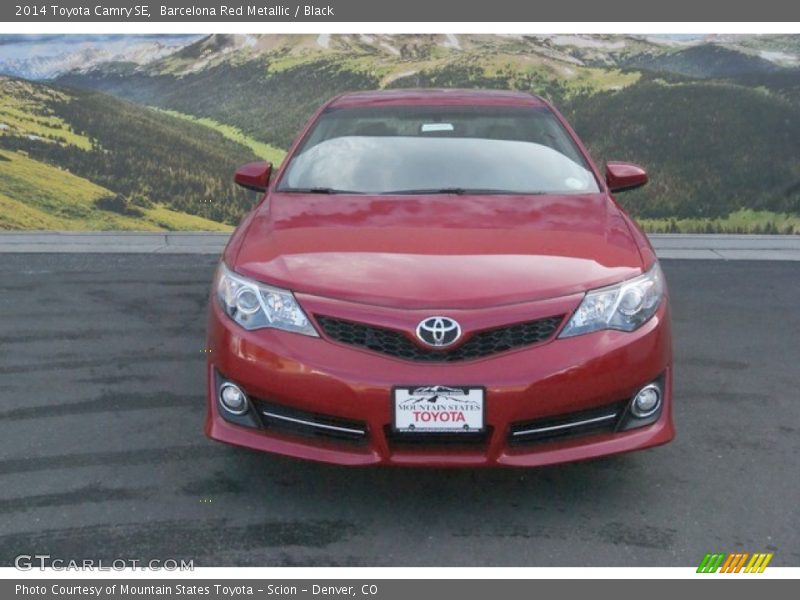 Barcelona Red Metallic / Black 2014 Toyota Camry SE