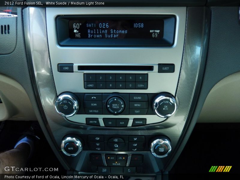 White Suede / Medium Light Stone 2012 Ford Fusion SEL
