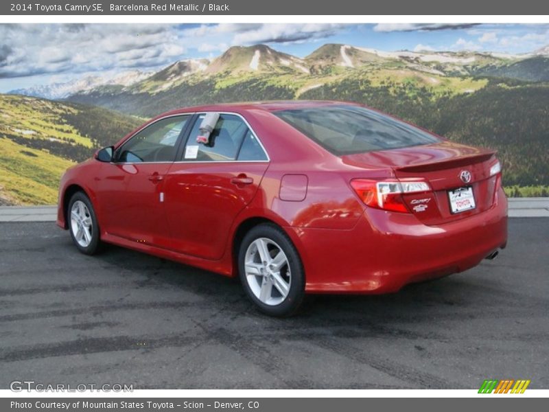 Barcelona Red Metallic / Black 2014 Toyota Camry SE