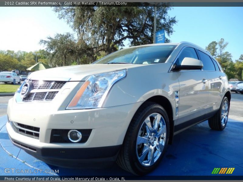 Gold Mist Metallic / Titanium/Ebony 2012 Cadillac SRX Performance