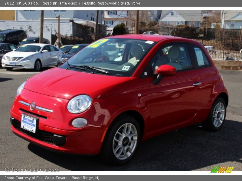 Rosso Brillante (Red) / Tessuto Rosso/Avorio (Red/Ivory) 2012 Fiat 500 Pop