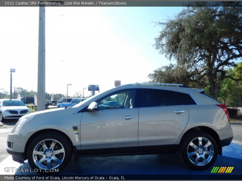 Gold Mist Metallic / Titanium/Ebony 2012 Cadillac SRX Performance