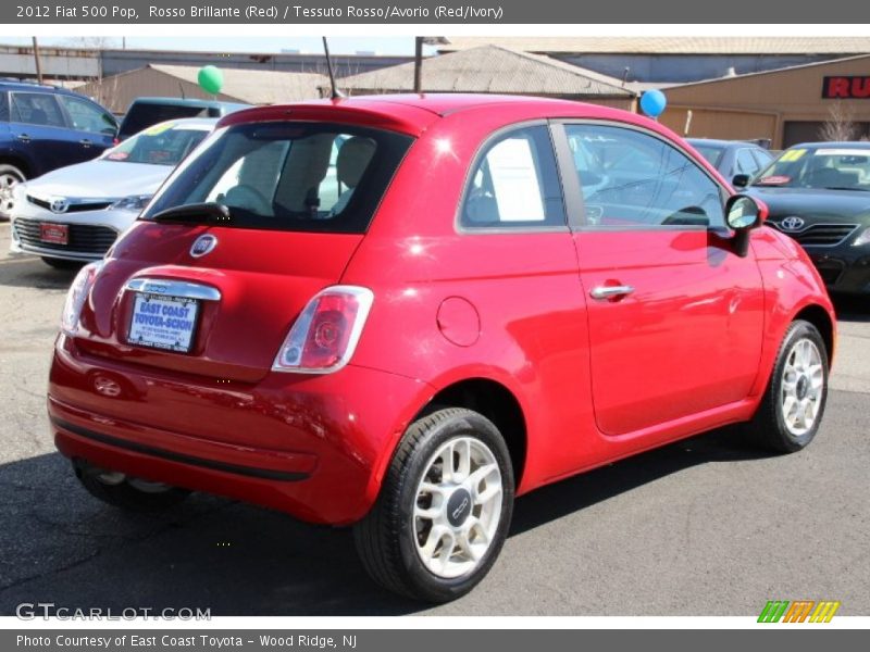 Rosso Brillante (Red) / Tessuto Rosso/Avorio (Red/Ivory) 2012 Fiat 500 Pop