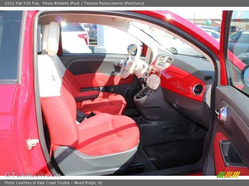 Rosso Brillante (Red) / Tessuto Rosso/Avorio (Red/Ivory) 2012 Fiat 500 Pop