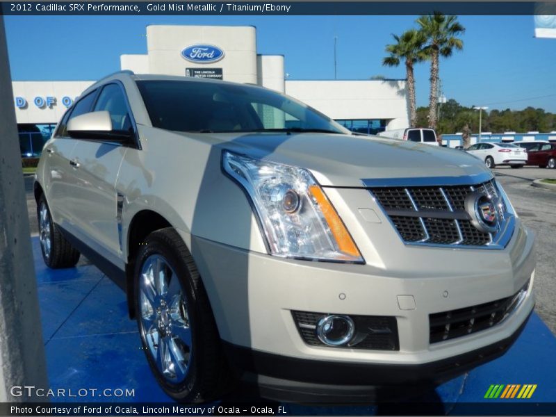 Gold Mist Metallic / Titanium/Ebony 2012 Cadillac SRX Performance
