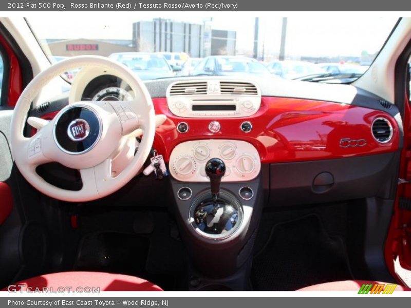 Rosso Brillante (Red) / Tessuto Rosso/Avorio (Red/Ivory) 2012 Fiat 500 Pop