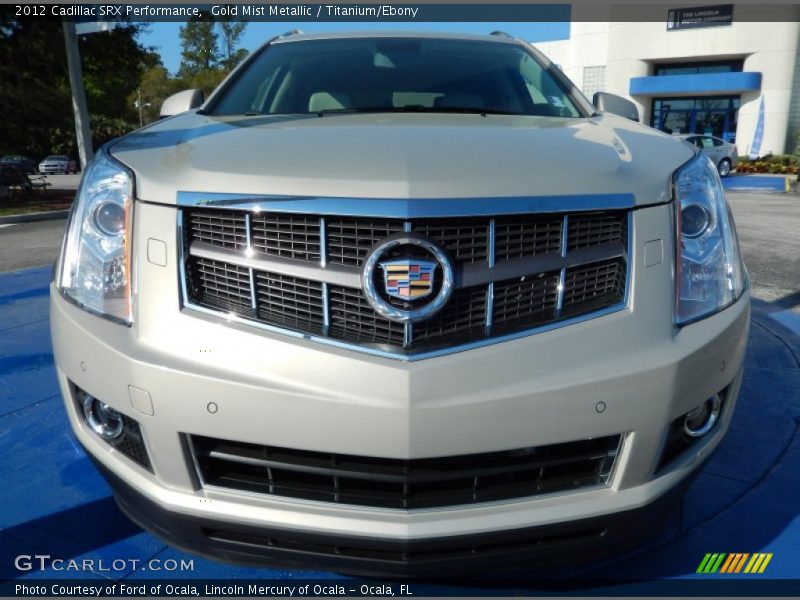 Gold Mist Metallic / Titanium/Ebony 2012 Cadillac SRX Performance