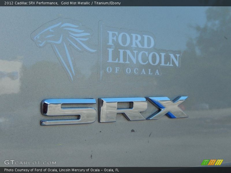 Gold Mist Metallic / Titanium/Ebony 2012 Cadillac SRX Performance