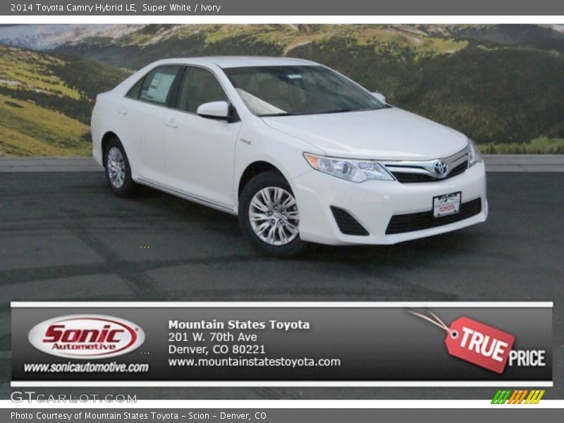 Super White / Ivory 2014 Toyota Camry Hybrid LE