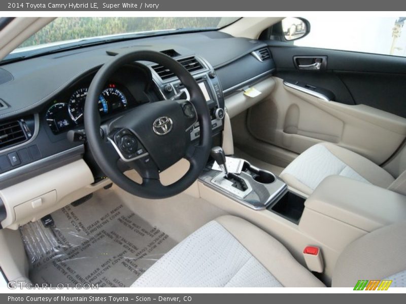 Super White / Ivory 2014 Toyota Camry Hybrid LE