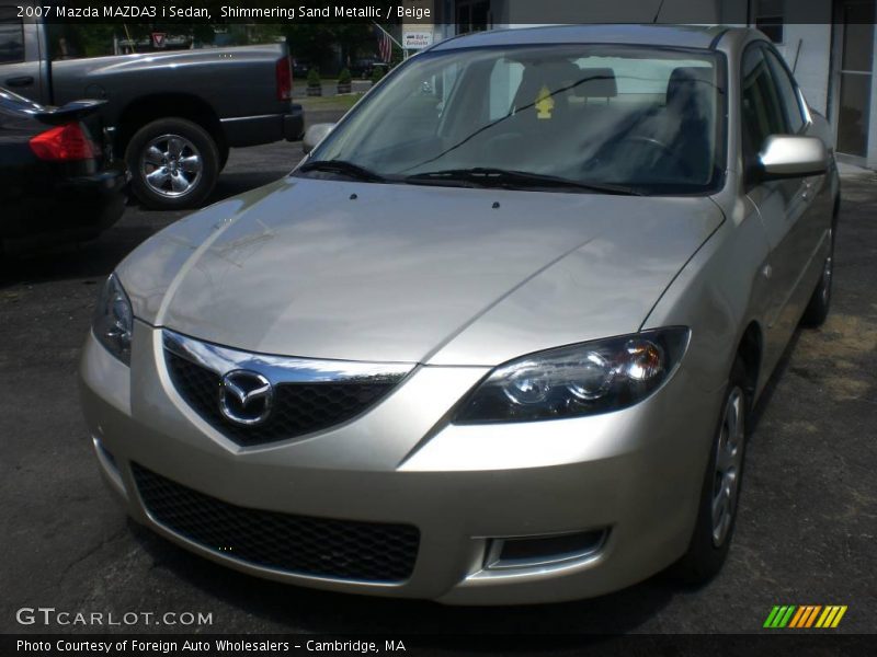 Shimmering Sand Metallic / Beige 2007 Mazda MAZDA3 i Sedan