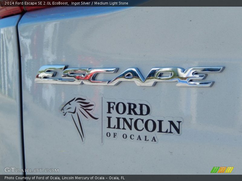 Ingot Silver / Medium Light Stone 2014 Ford Escape SE 2.0L EcoBoost
