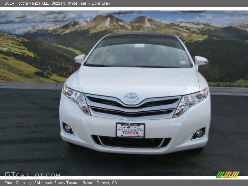 Blizzard White Pearl / Light Gray 2014 Toyota Venza XLE