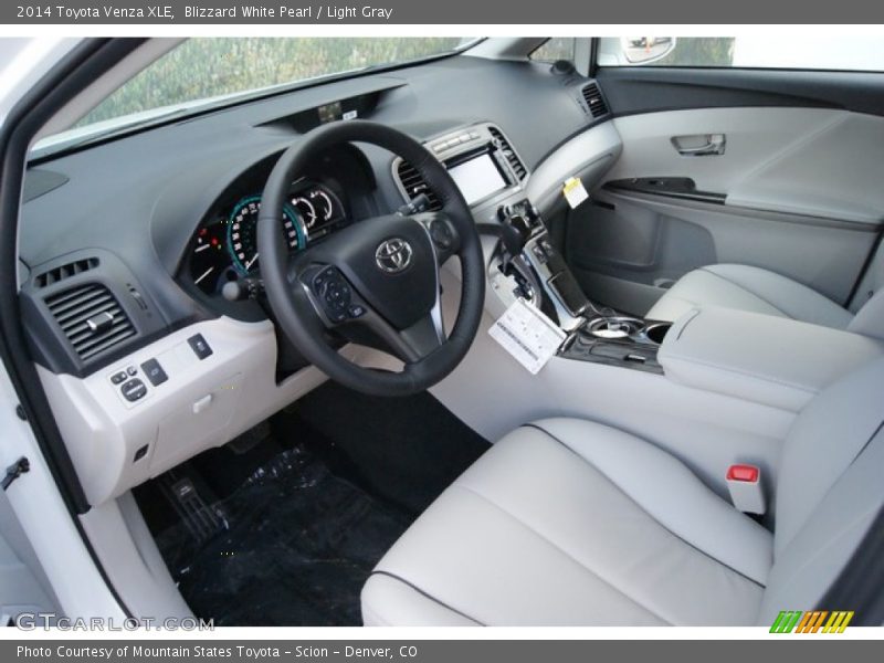 Blizzard White Pearl / Light Gray 2014 Toyota Venza XLE