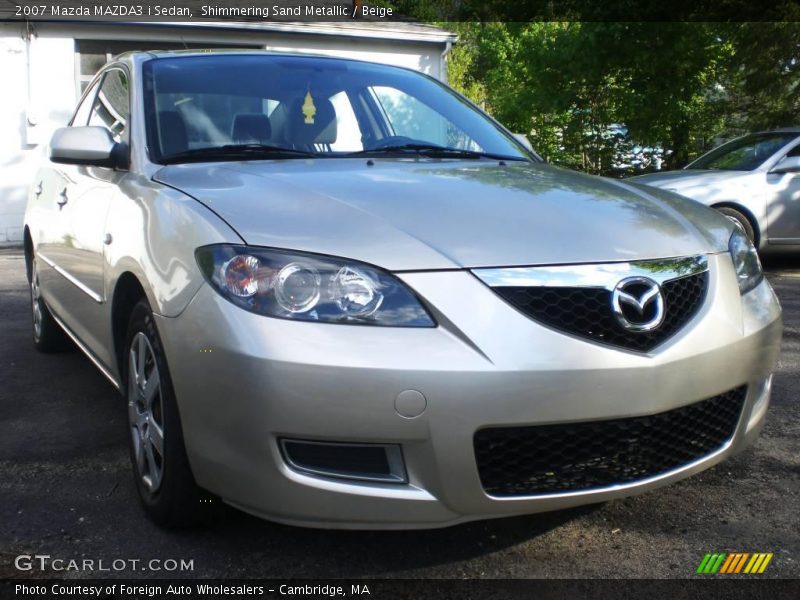 Shimmering Sand Metallic / Beige 2007 Mazda MAZDA3 i Sedan