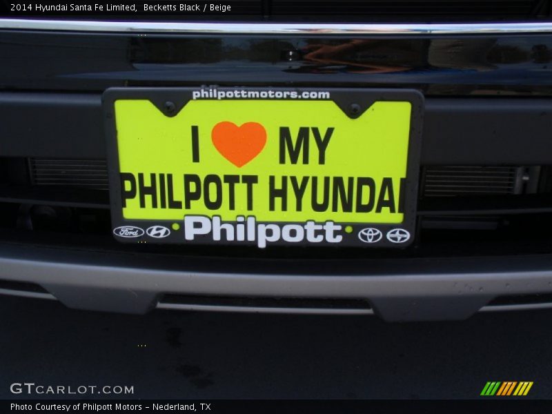 Becketts Black / Beige 2014 Hyundai Santa Fe Limited
