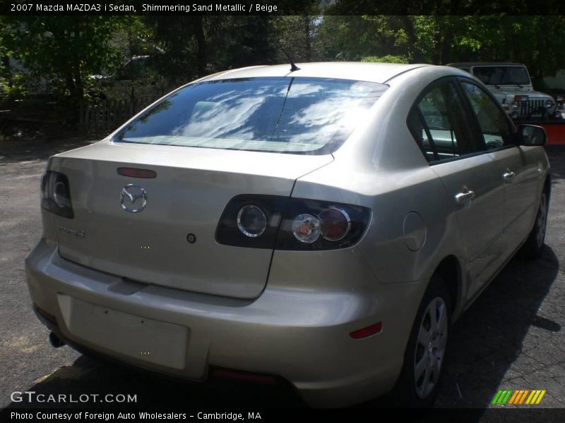 Shimmering Sand Metallic / Beige 2007 Mazda MAZDA3 i Sedan