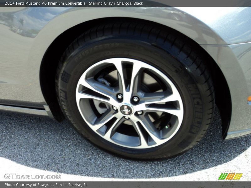 Sterling Gray / Charcoal Black 2014 Ford Mustang V6 Premium Convertible