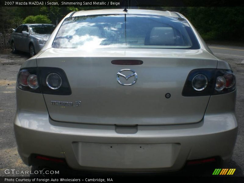 Shimmering Sand Metallic / Beige 2007 Mazda MAZDA3 i Sedan