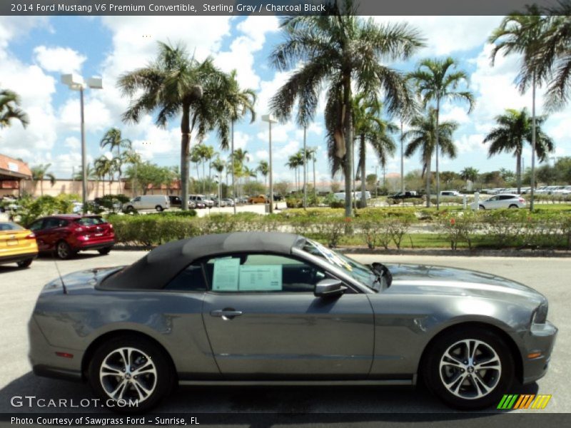 Sterling Gray / Charcoal Black 2014 Ford Mustang V6 Premium Convertible