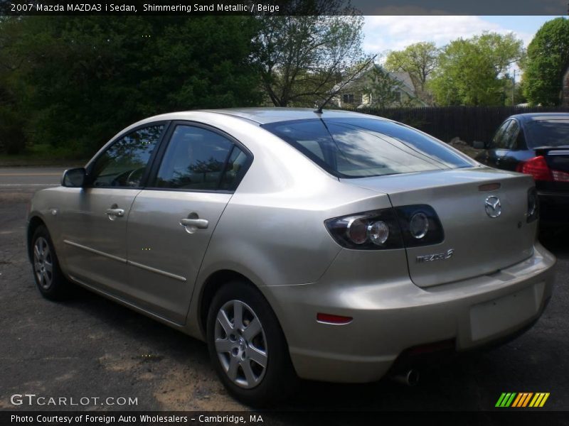 Shimmering Sand Metallic / Beige 2007 Mazda MAZDA3 i Sedan