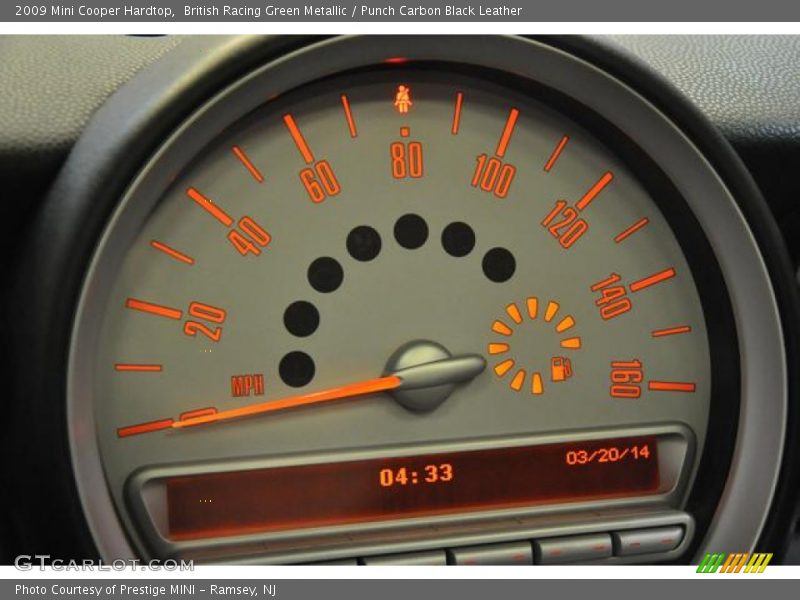 British Racing Green Metallic / Punch Carbon Black Leather 2009 Mini Cooper Hardtop