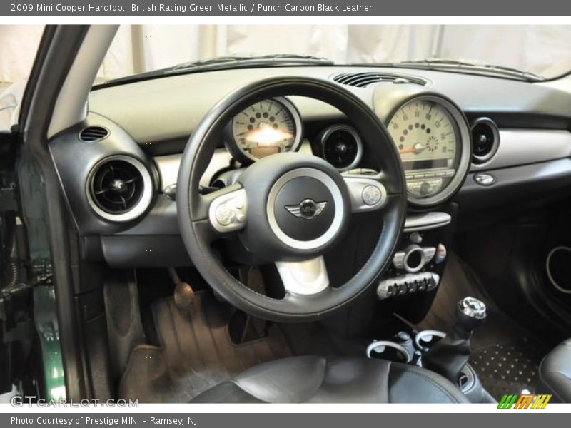 British Racing Green Metallic / Punch Carbon Black Leather 2009 Mini Cooper Hardtop