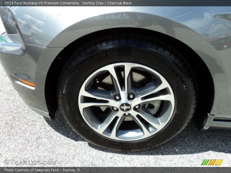 Sterling Gray / Charcoal Black 2014 Ford Mustang V6 Premium Convertible