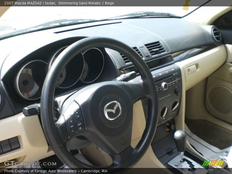 Shimmering Sand Metallic / Beige 2007 Mazda MAZDA3 i Sedan